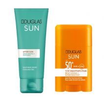 Douglas Sun After Sun Cooling Body Gel + Sun SPF 50 Transparent Stick  (Kopšanas komplekts pirms un 