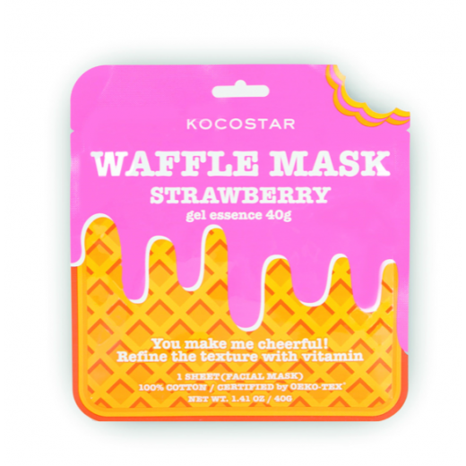 Kocostar Waffle Mask Strawberry  (Ādu attīroša sejas maska)