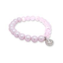 Marmara Sterling Pink Crystal-Pearl Bracel  (Rokassprādze ar pērlēm un kristāliem)